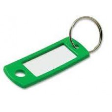 Tag / Green tag coated with plastic